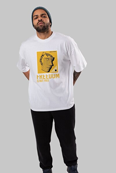 Ankhises Bela Oversize kroj T-shirt - Sloboda nije besplatna Prednja strana Š...