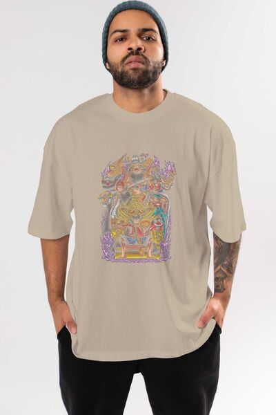 Ankhises ONE PIECE (8) Аниме Štampano предња страна беж T-shirt Oversize kroj...