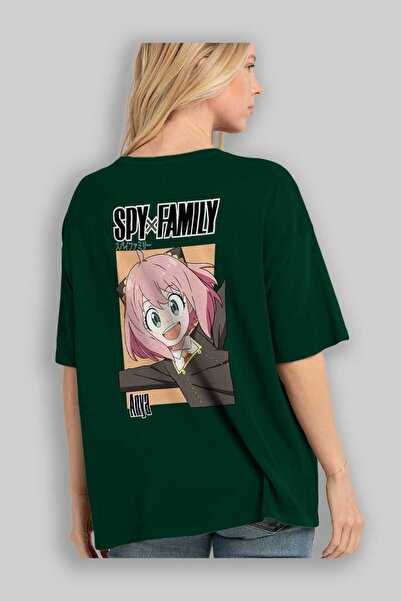 Ankhises SPY X FAMILY Anya Anime Leđa Štampano Smaragdno Zelena Oversize kroj...