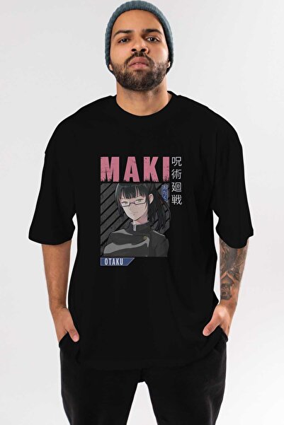 Ankhises Maki Zenin MOTORNA TESTERA 1 Anime Prednja Štampano Crna Oversize kr...