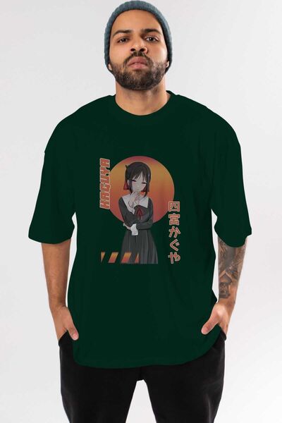 Ankhises Kaguya Shinomiya 5 Anime Front Štampano Emerald Green Oversize kroj ...