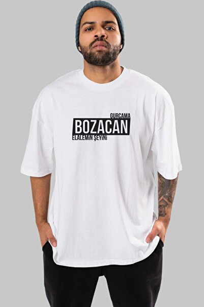 Ankhises Гуркама Бозакан Елалемин, бела, Oversize kroj T-shirt са Štampano на...