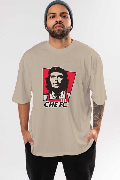 Ankhises T-shirt са Oversize kroj , okrugla kragna, Pamuk, са Štampano Че ФК ...
