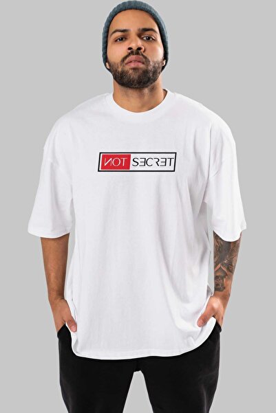 Ankhises Бела превелика T-shirt са Oversize kroj , Štampano на предњој страни...