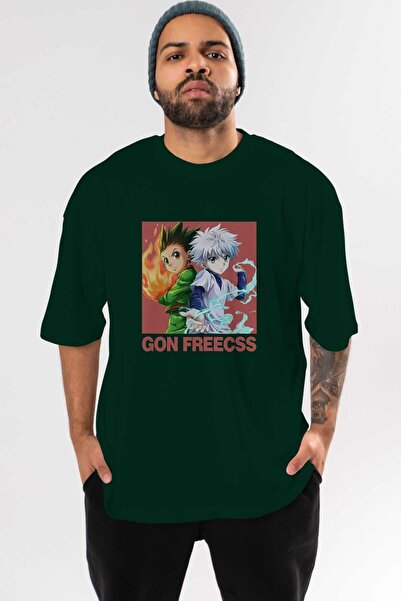 Ankhises Gon Freecss HUNTER X HUNTER 4 Anime Front Štampano Emerald Green Ove...