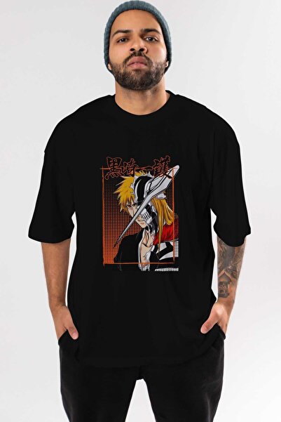 Ankhises thelust Anime μπροστινό εμπριμέ μαύρο μπλουζάκι Oversize Ανδρικό Γυν...