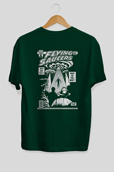Ankhises Leđa Štampano Smaragdno zelena Oversize kroj T-shirt okrugla kragna ...