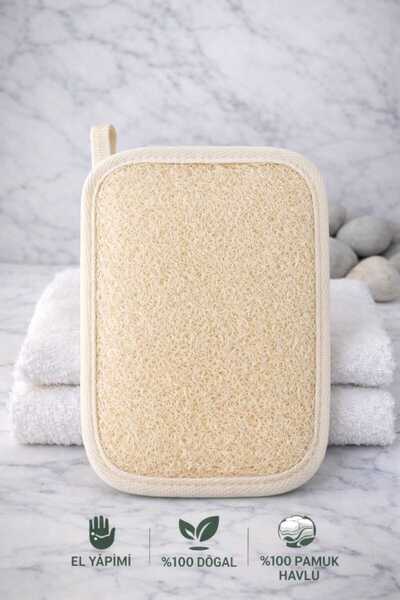 HB Organik Doğal Ürünler Kare Küçük Kabak Lifi / Havlulu