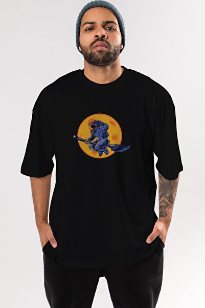 Ankhises Space Witch εμπρός εμπριμέ μαύρο μπλουζάκι υπερμεγέθη Unisex ανδρικό...