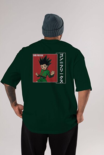 Ankhises Gon Freecss HUNTER X HUNTER 5 Anime Back Štampano Emerald Green Over...