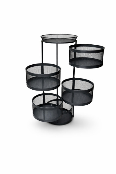 VENON 93 Cm Defne Organizer 5 Katlı Siyah (SEPETLER YANA AÇILIR) Patates Soğa...