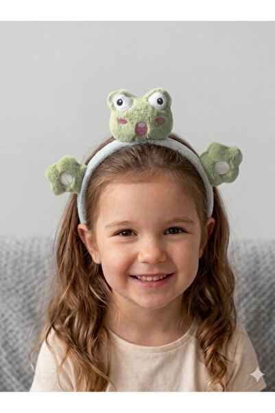 Sweet twins accessories تاج الأطفال على شكل ضفدع أخضر مزهر هدية تاج للفتيات م...