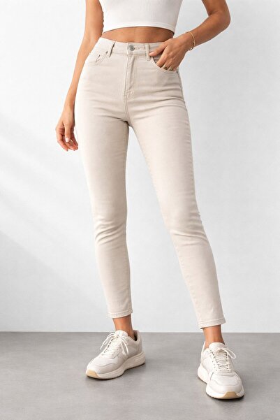PAZEN MODA XLOVE BEJ JEANS NATUREL KUMAŞ