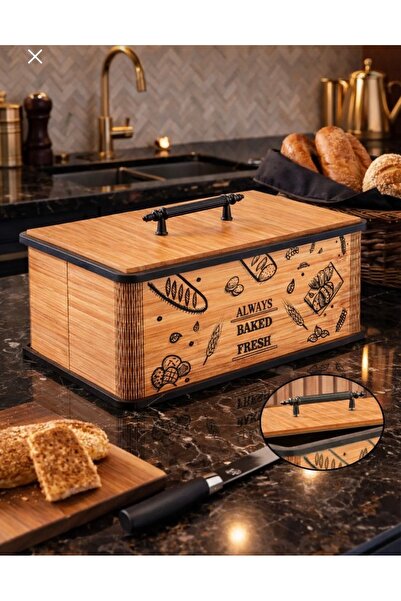 Tugomer صندوق تخزين الخبز المعدني المزخرف بحجم كبير مع غطاء