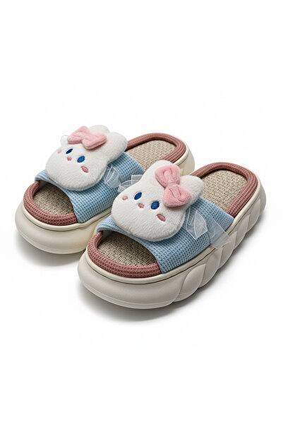 Generic Papuci de casă antiderapanți Cloud Kitty cu margine și talpă din spum...