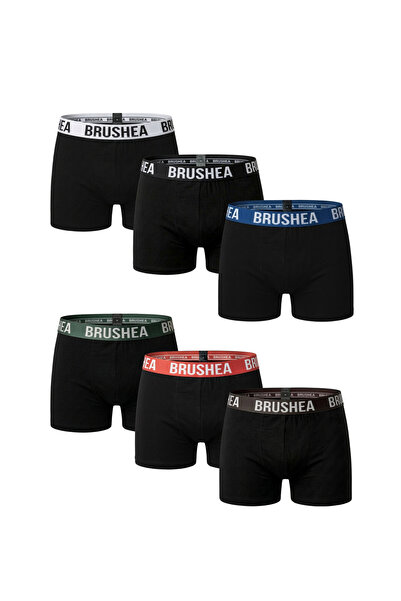 BRUSHEA Erkek Boxer Likralı Premıum 6'lı