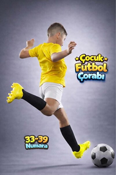 Liggo Çocuk Futbol Maç Çorabı Futbol Tozluk 33-39 Numara Futbol Halısaha Çorabı Konç