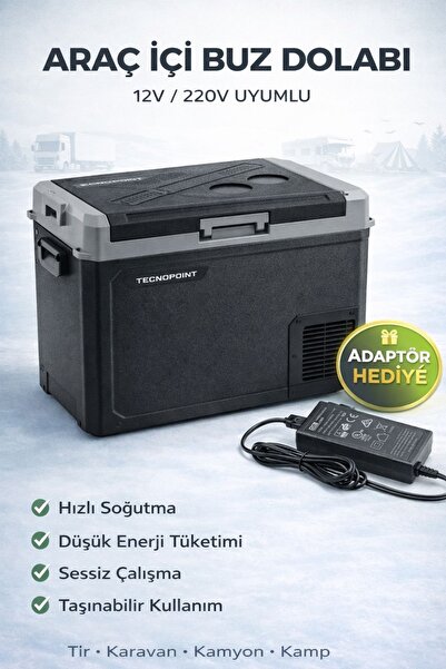 Genel Markalar 220 VOLT ADAPTÖR HEDİYELİ 30lt Tek Bölmeli Yeni Nesil Araç Oto...