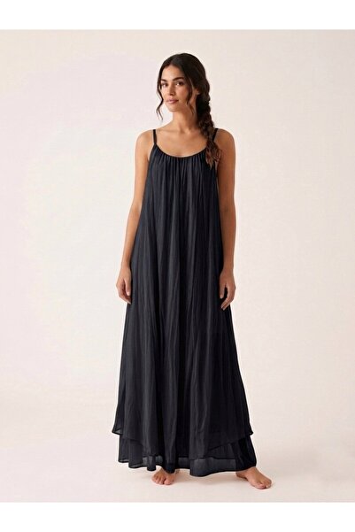 MADE İN ITALY Італійська шовкова сукня з підкладкою, темно-синя