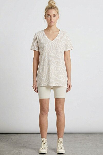 COTENCONCEPT Μπλουζάκι V-Neck Basic Με μείγμα βισκόζης