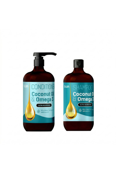 BIO Naturell Set 2, Șampon pentru păr "Coconut Oil & Omega 3 si Balsam de păr...