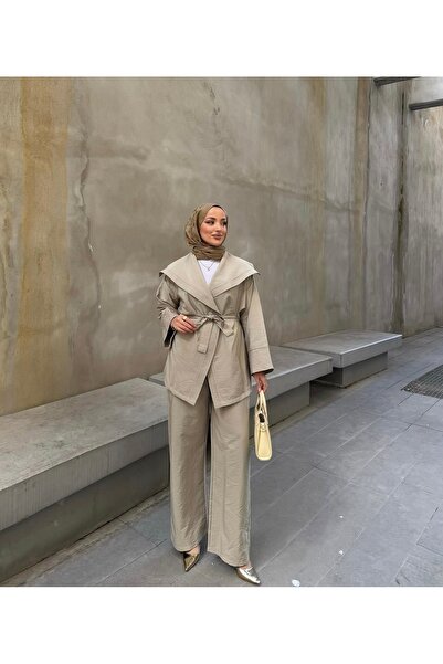 YAREN CLARA Sena Belted Blazer Suit Yrn-2307