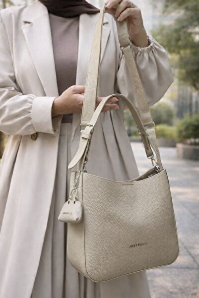 Just Polo Original Women's Large Size Soft Leather 4-Compartment Shoulder and...