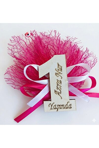 GÜVEN Ahşap 1 Yaş Bebek Magneti Doğum Günü Babyshower Partisi Mıknatıslı 15 ADET