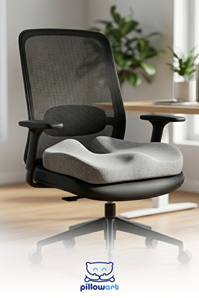 PİLLOWART Ortopedik Oturma Simidi Koltuk Sandalye Minderi Kuyruk Sokumu Yastı...