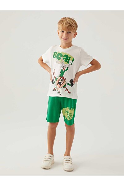 Looney Tunes Κρεμ βερμούδα για αγόρι