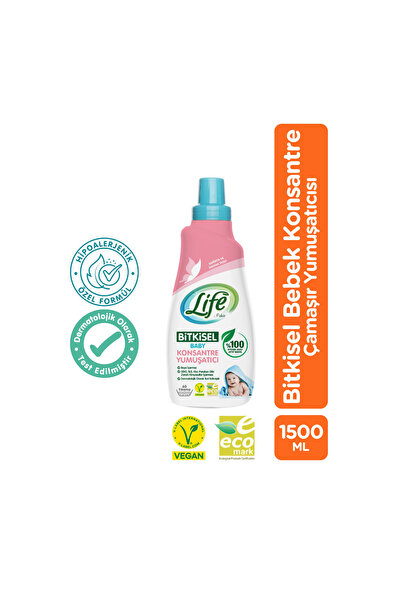 Life by Fakir Bitkisel Vegan Konsantre Bebek Çamaşır Yumuşatıcısı 1500 Ml-hip...