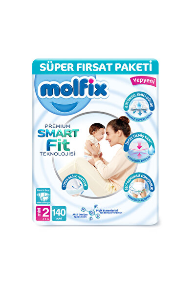 Molfix Premium Smart Fit Süper Fırsat Paketi 2 Beden Mini 140 Adet