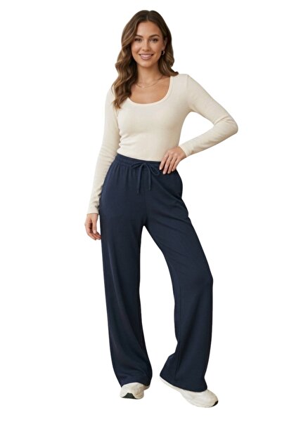 SAAT TEKSTİL Comfort and Modern Fit" Wide-Leg Sweatpants