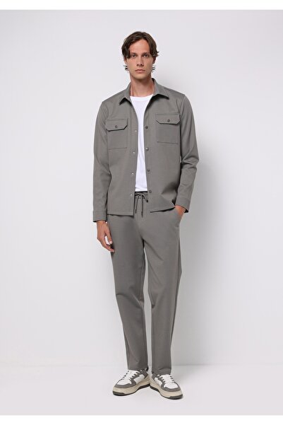 Colin's Regular Fit Orta Bel Düz Erkek Gri Eşofman Altı
