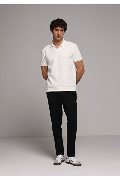 Colin's Regular Fit Mid Waist Straight Leg Men's Black Trousers