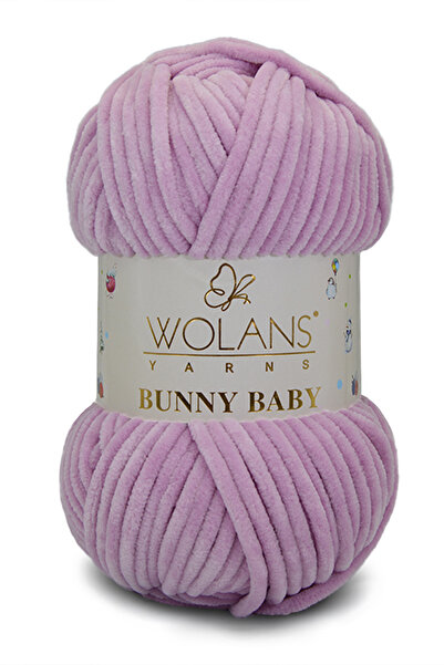 WOLANS 459 ليلك سوفت فيلفيت - حبل أرنب محبوك للأطفال، حبل بطانية ناعم