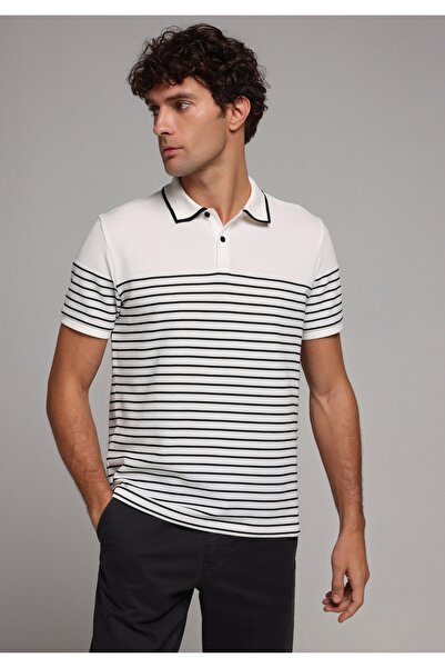 Colin's Регулярна посадка комір поло однотонний чоловіча біла футболка з коро...