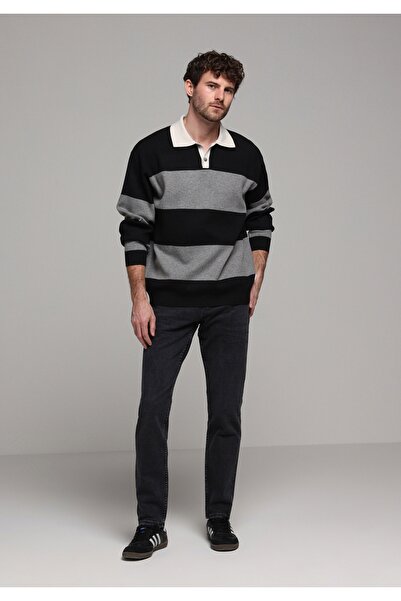 Colin's Мъжки черни дънки с права кройка