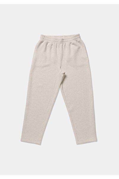 Colin's Regular Fit Orta Bel Düz Kadın Ekru Eşofman Altı