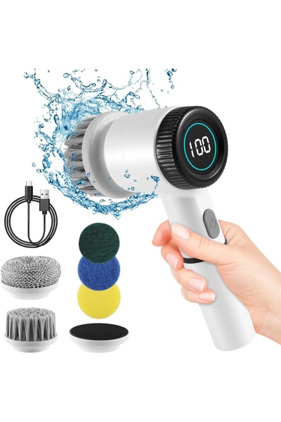 divendi-ro Perie electrică rotativă, pentru curățare, 5 capete, 3 viteze, înc...