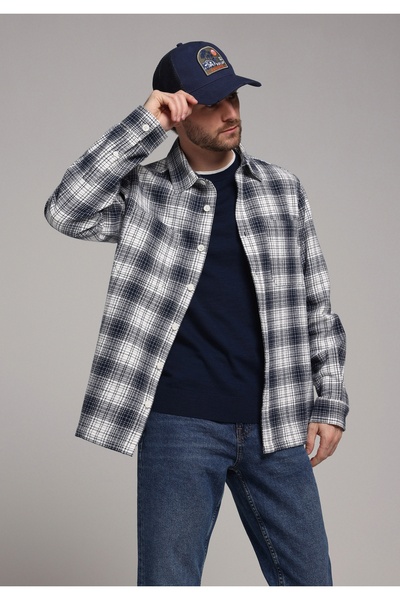 Colin's Comfort Fit Men's Blue Shacket