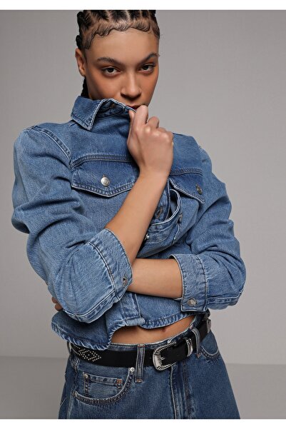 Colin's Regular Fit Kadın Mid İndigo Denim Shacket