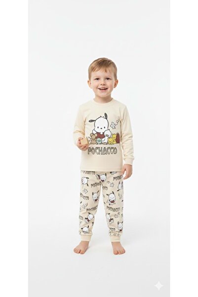 BEBEMER 0119 طقم بيجامة بيكاتشو كريمي