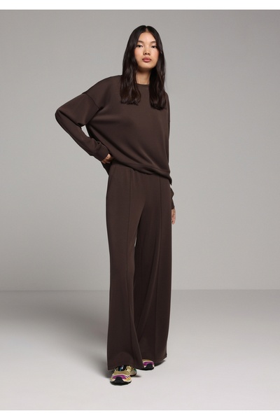 Colin's Regular Fit Orta Bel Düz Kadın Kahverengi Eşofman Altı