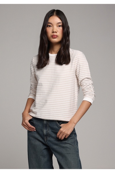 Colin's Дамска тениска с бежов крой и стандартна кройка