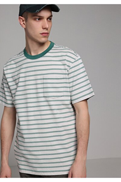 Colin's Ανδρικό πράσινο κοντομάνικο μπλουζάκι Comfort Fit με στρογγυλή λαιμόκοψη