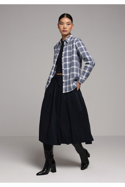 Colin's Середня довжина, прямий крій, жіноча спідниця, синя