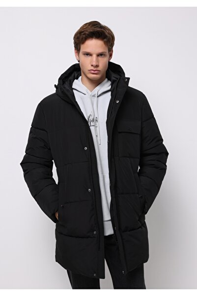 Colin's Regular Fit Men's Black Coat