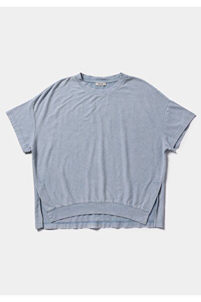 Colin's Regular Fit Round Neck Plain Women's Blue Short Sleeve T-Shirt