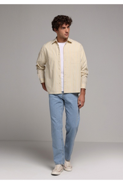 Colin's Ανδρικό τζιν παντελόνι με φερμουάρ, σε ανοιχτόχρωμο ίντιγκο, με χαλαρ...